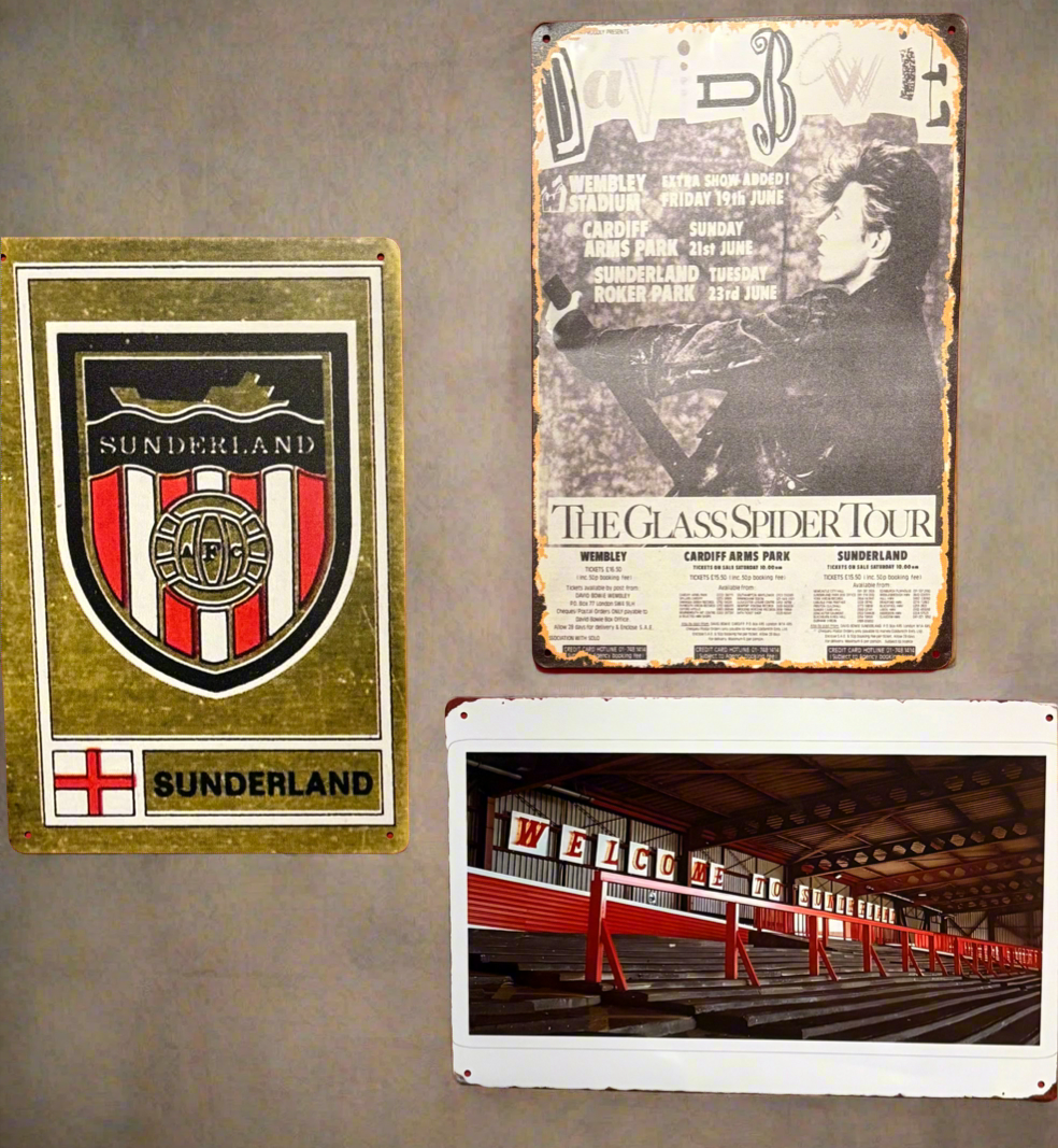 David Bowie – Glass Spider Tour at Roker Park Metal Sign