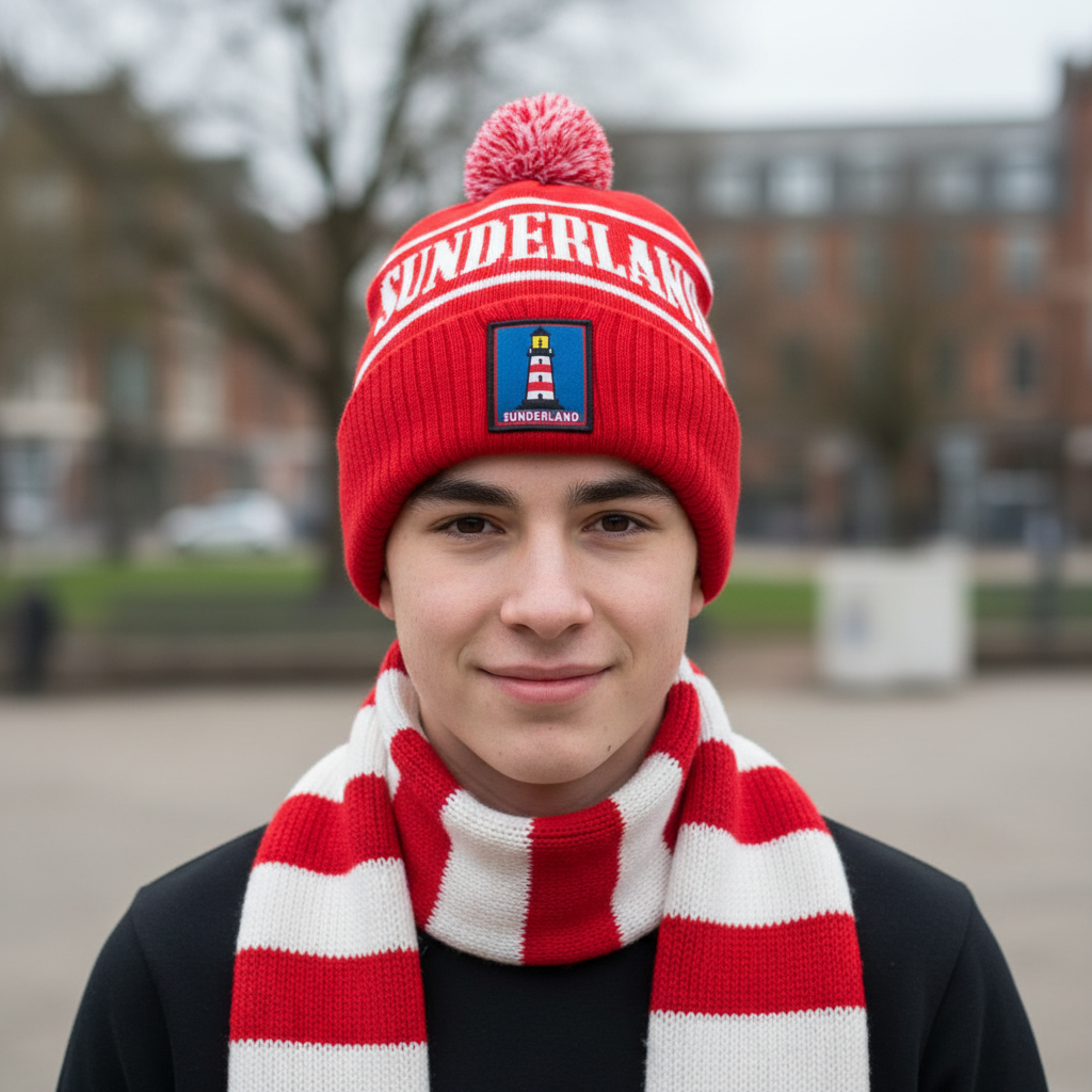 MackemShop Exclusive Sunderland Lighthouse FTM Bobble Hat