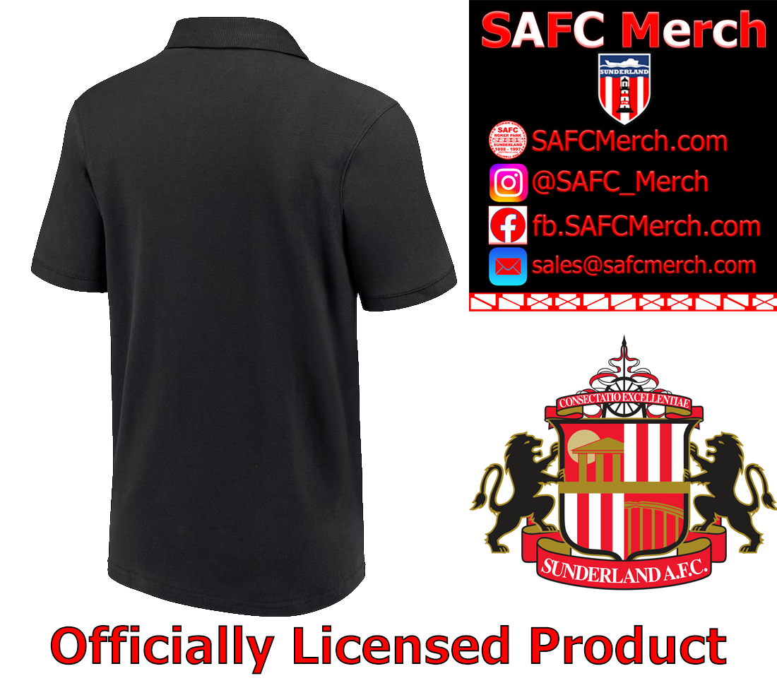 Sunderland Logo Polo - Black - Mens