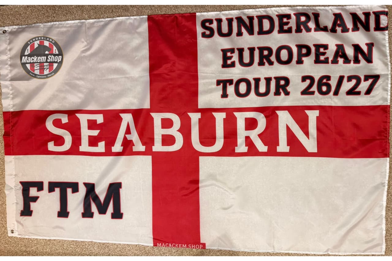 Seaburn FTM European Tour 2026/27 Flag – 5ft x 3ft | MackemShop Exclusive