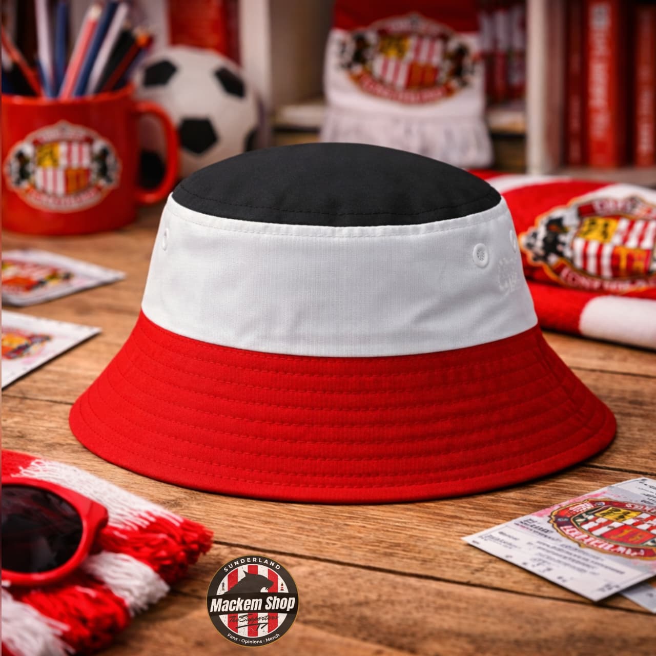 Sunderland Tricolour Bucket Hat