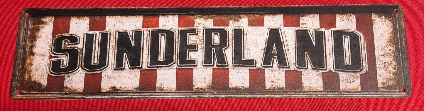 Sunderland Metal License Plate Style Sign