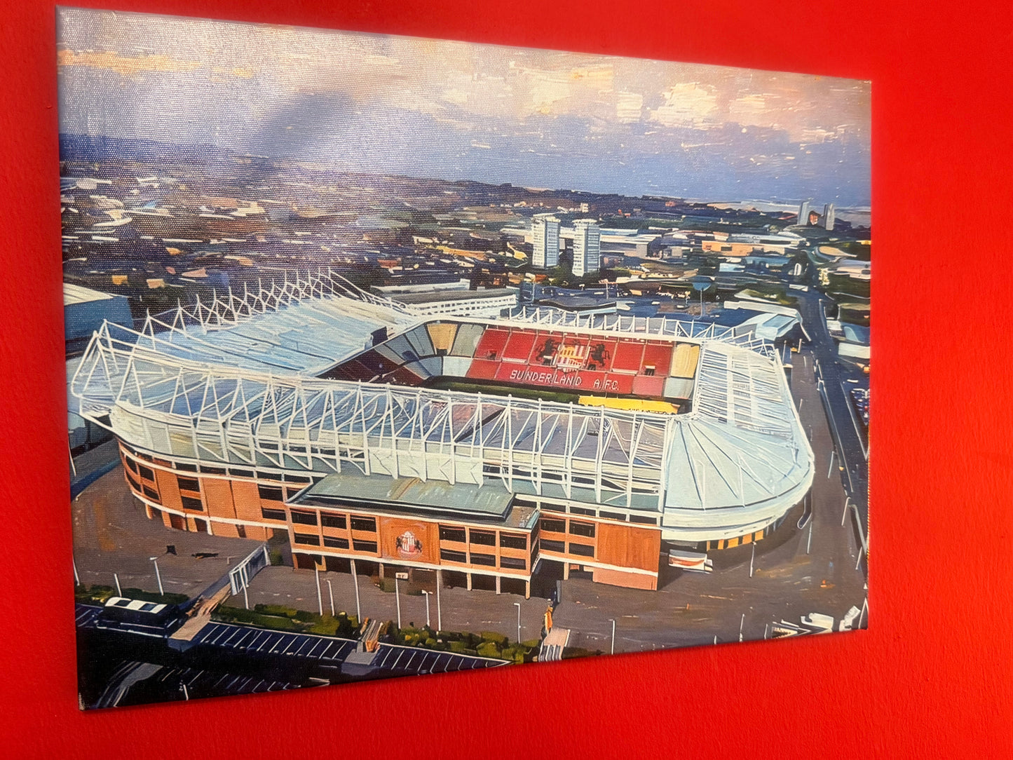 Stadium of Light – Aerial Canvas Painting