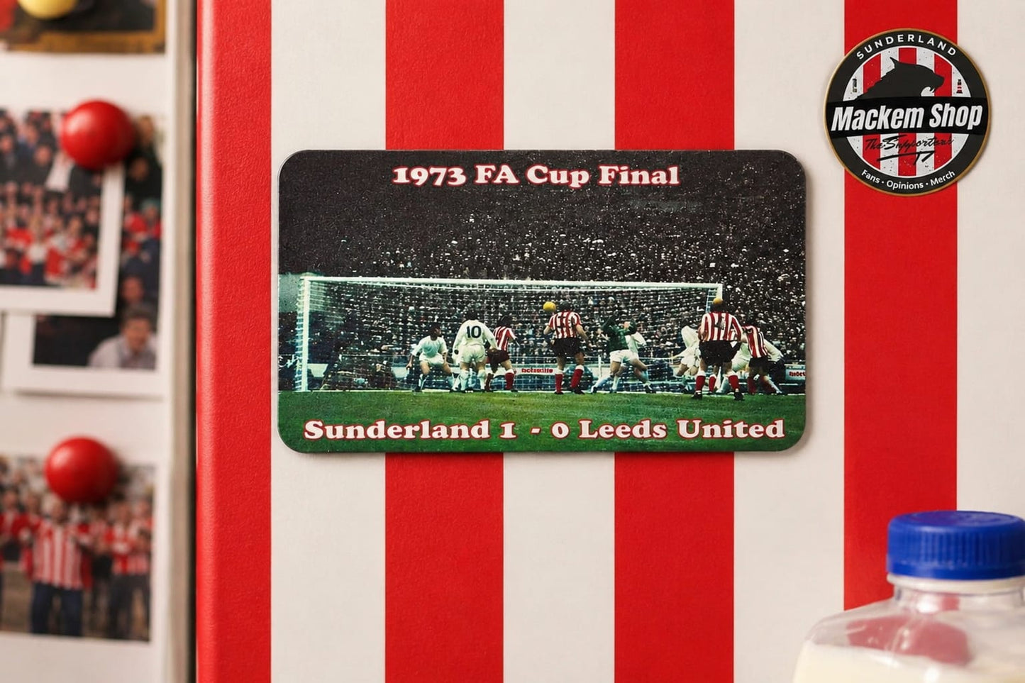 1973 FA Cup Final Goal Fridge Magnet by Mackemshop.