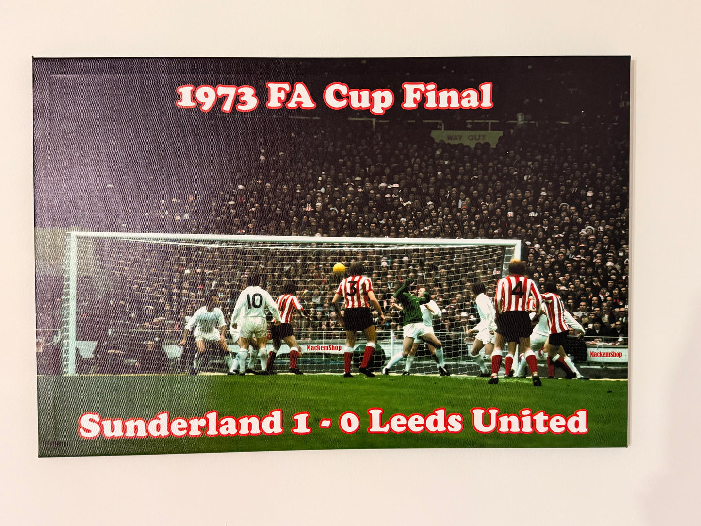 Ian Porterfield Goal Canvas Print – Sunderland V Leeds Utd 1973 FA Cup Final Artwork 60cm x 90cm