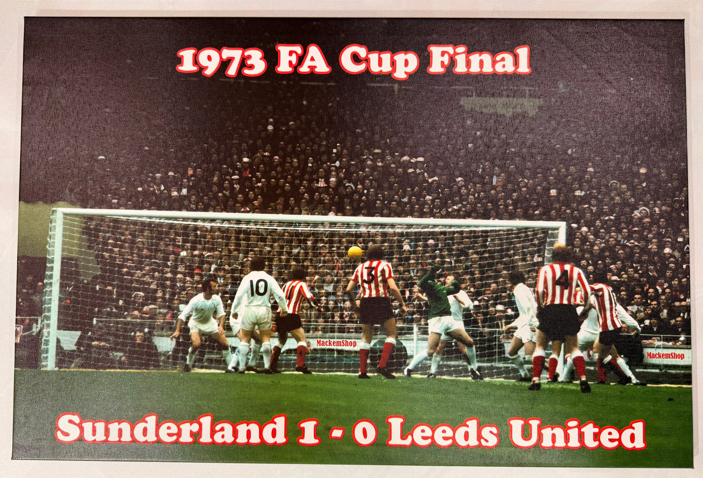 Ian Porterfield Goal Canvas Print – Sunderland V Leeds Utd 1973 FA Cup Final Artwork 60cm x 90cm