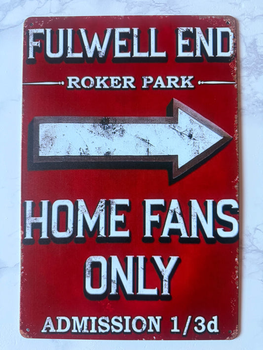 Fulwell End Roker Park Sunderland Vintage Metal Sign – 20cm x 30cm