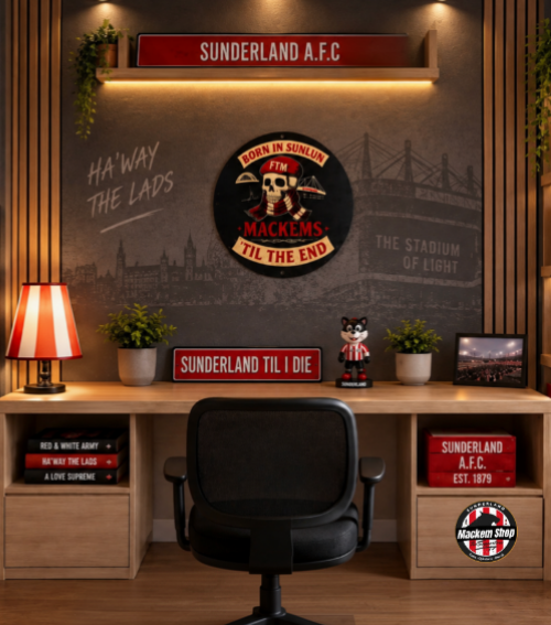 Born in Sunlun Mackems' Til the End Metal Sign by MackemShop.