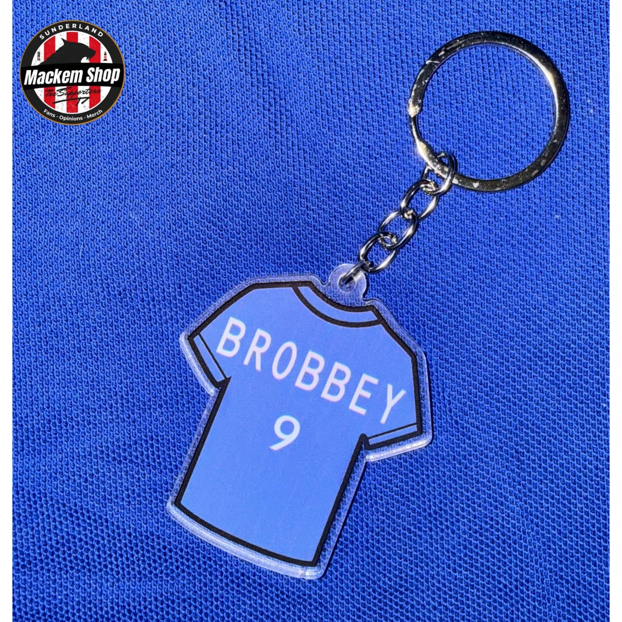 Iconic No 9 Brobbey keychain by MackemShop.
