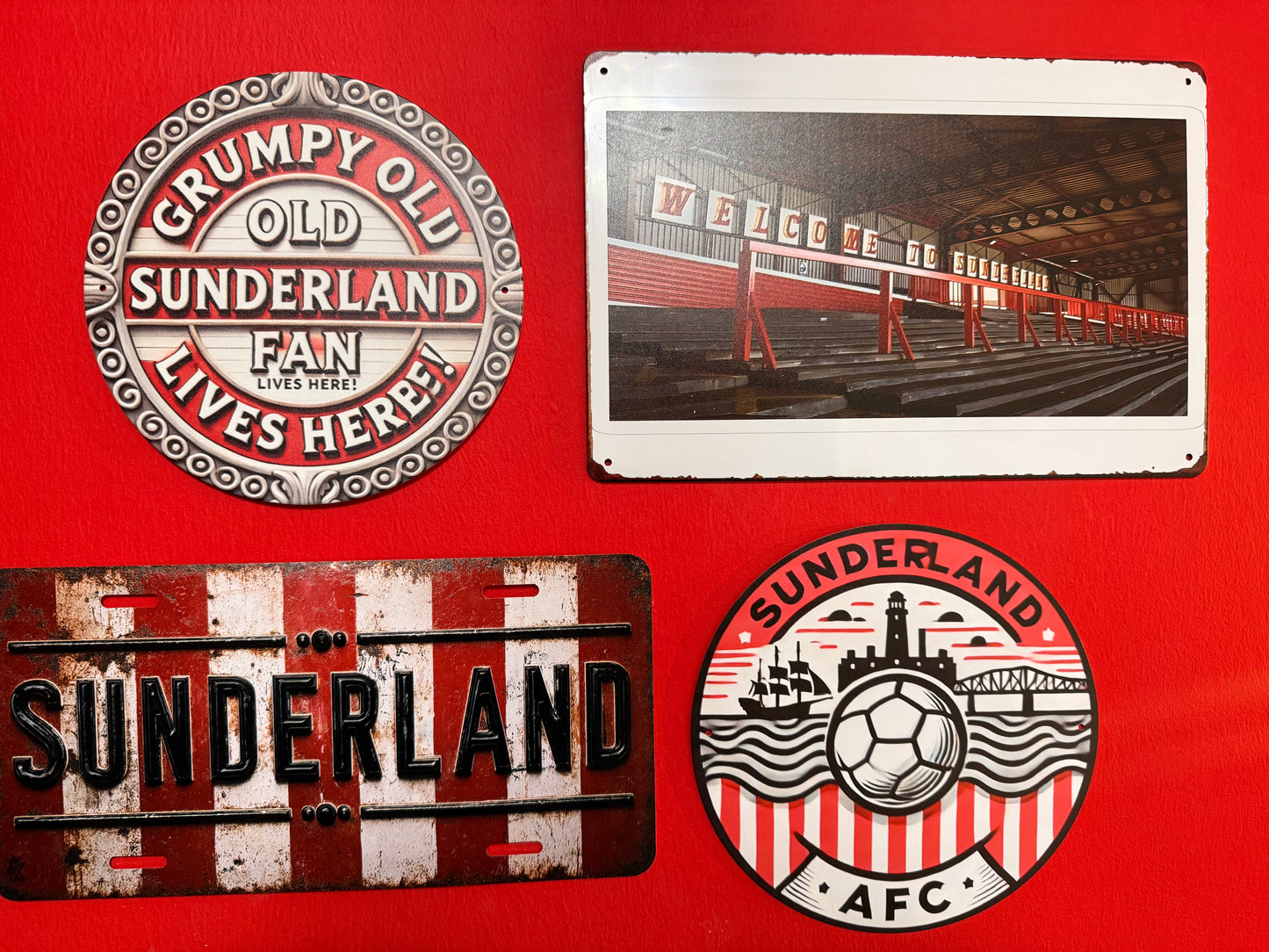 Grumpy Old Sunderland Fan Lives Here – Metal Wall Sign