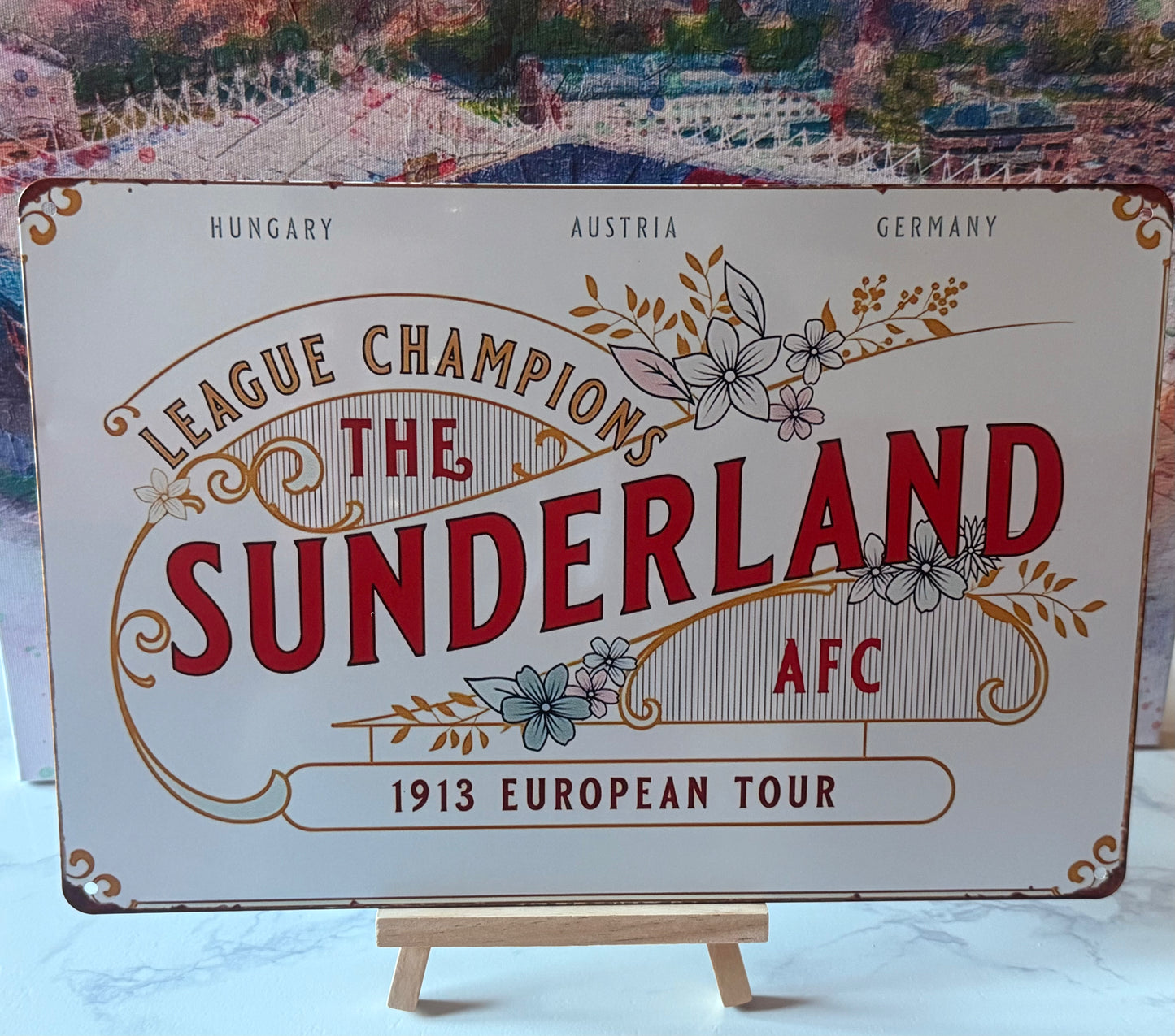 Sunderland 1913 European Tour Metal Sign – Vintage Football Heritage
30cm x 20cm
