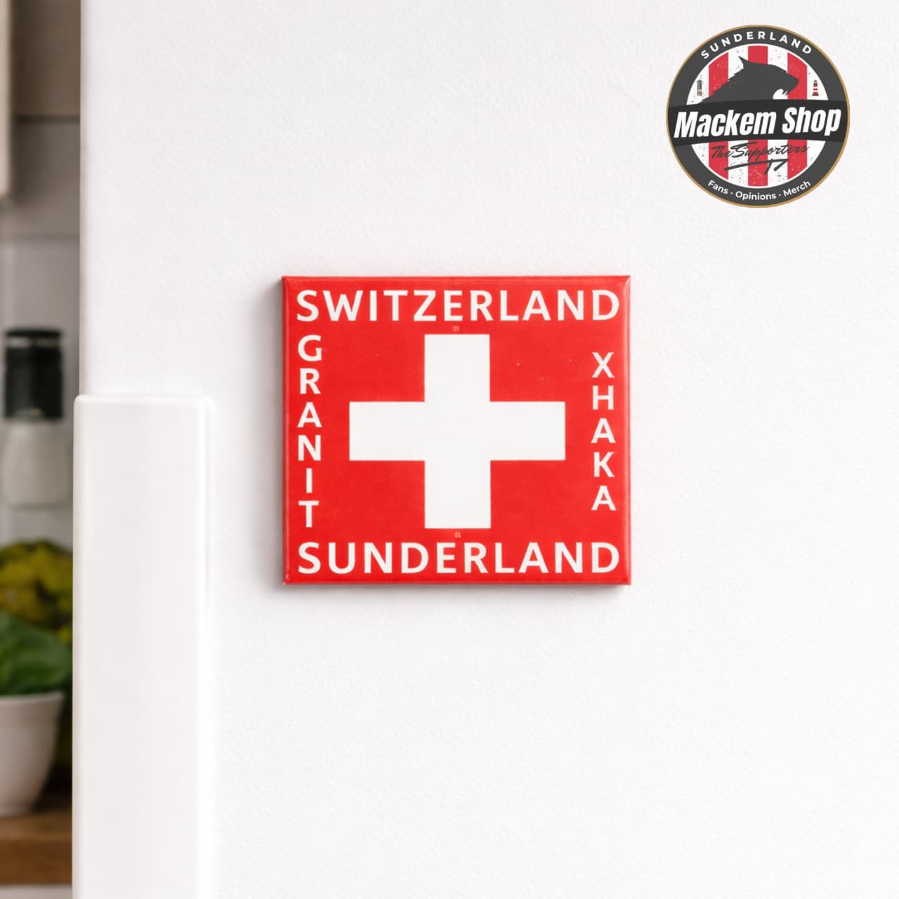 Granit Xhaka X Sunderland Afc fridge Magnet by Mackem Shop