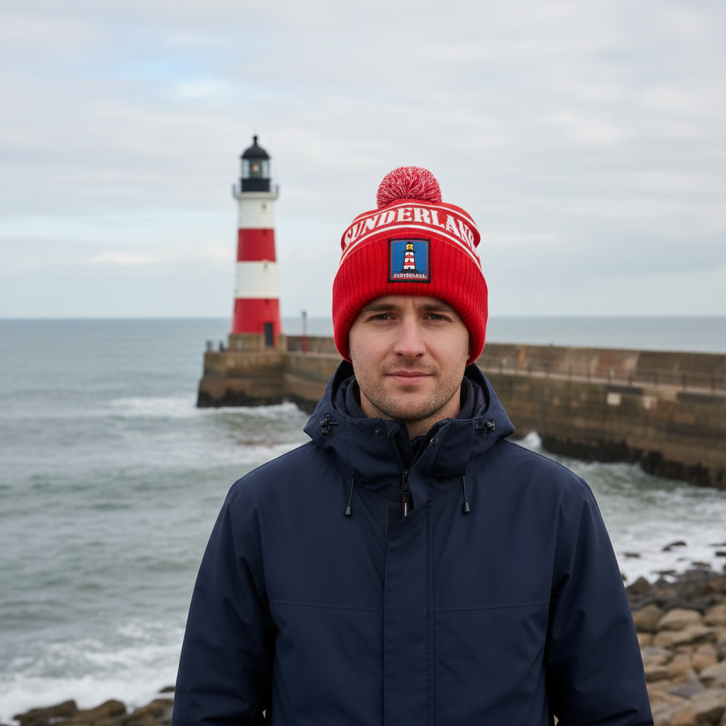 MackemShop Exclusive Sunderland Lighthouse FTM Bobble Hat