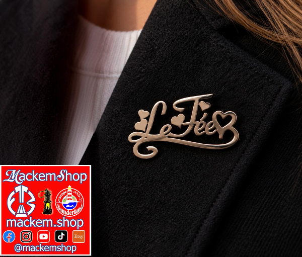 MackemLass Love Enzo Le Fée Brooch / Badge by MackemShop.