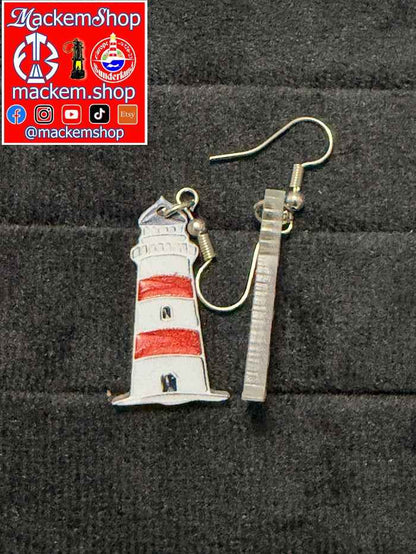 Roker Lighthouse Hand-Painted Earrings | MackemShop Exclusive