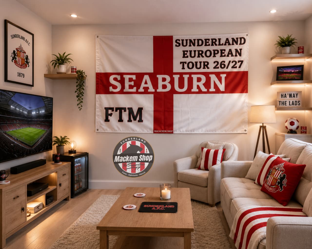 Seaburn FTM European Tour 2026/27 Flag – 5ft x 3ft | MackemShop Exclusive