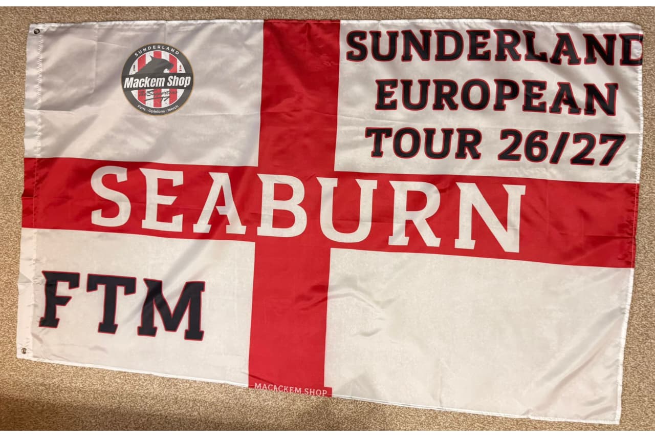 Seaburn FTM European Tour 2026/27 Flag – 5ft x 3ft | MackemShop Exclusive