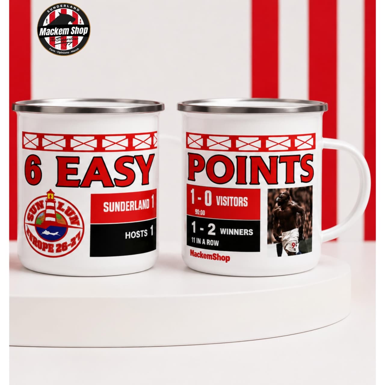 Six Easy Points European Tour Enamel Mug by Mackemshop