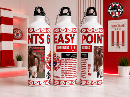 Sunderland Six Easy Points – Euro Edition water bottle celebrating the club's European Tour.