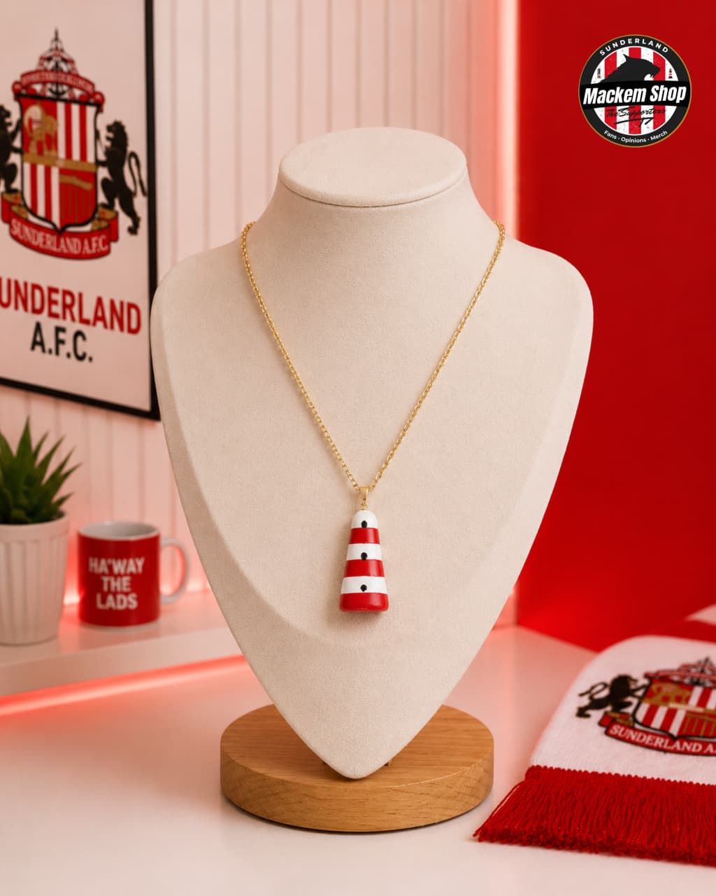 Sunderland Lighthouse Necklace By MackemShop.