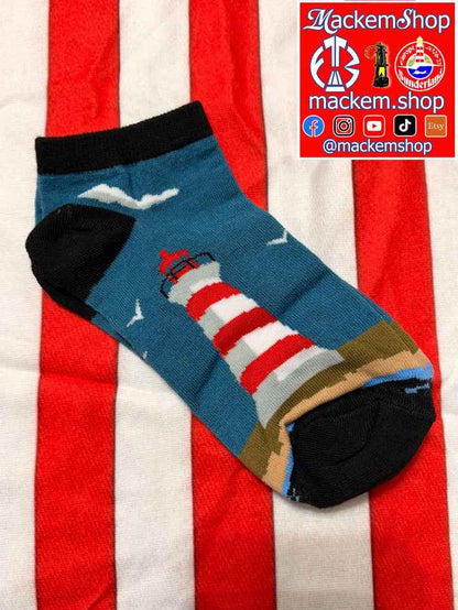 Sunderland Roker Lighthouse Trainer Socks – Ladies UK Sizes 1–6 | MackemShop Exclusive