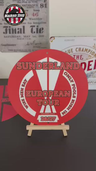 Sunderland European tour 26/27 metal sign by Mackemshop.