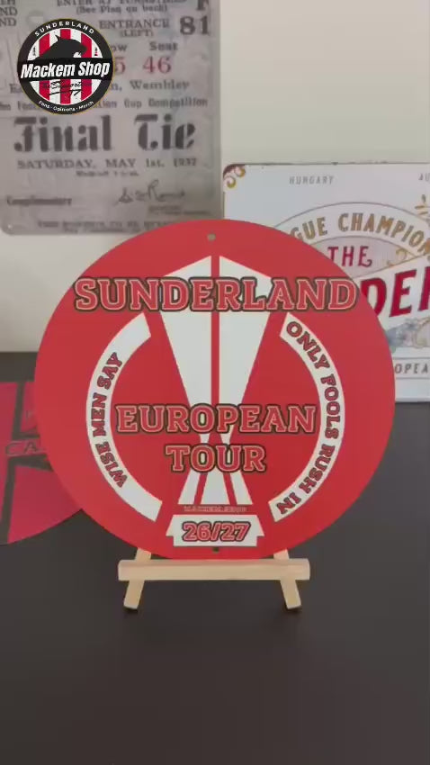 Sunderland European tour 26/27 metal sign by Mackemshop.