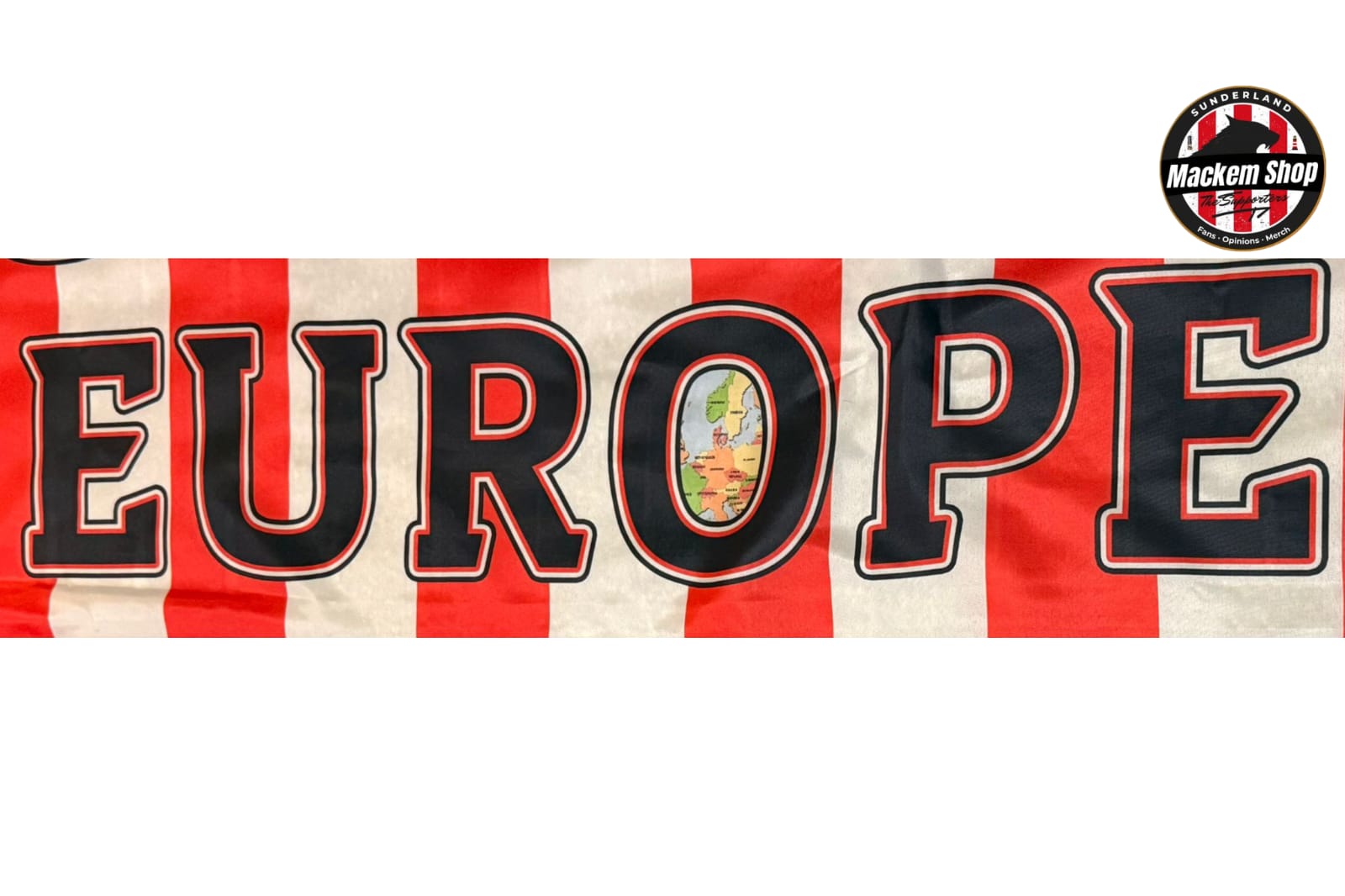 Striped banner with 'EUROPE' text and a logo in the corner